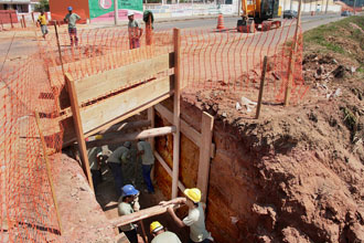 Portal de Notcias PJF | Programa Nova Juiz de Fora - Iniciada mais uma frente de trabalho das obras de drenagem na Avenida JK | SO - 2/9/2010